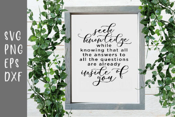Seek Knowledge Quote: A Designer’s Review for Embroidery